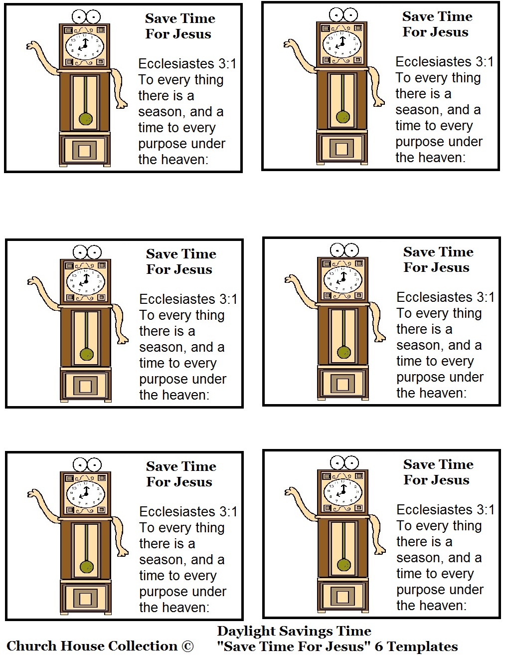 Daylight Savings Time "Save Time For Jesus" Lesson